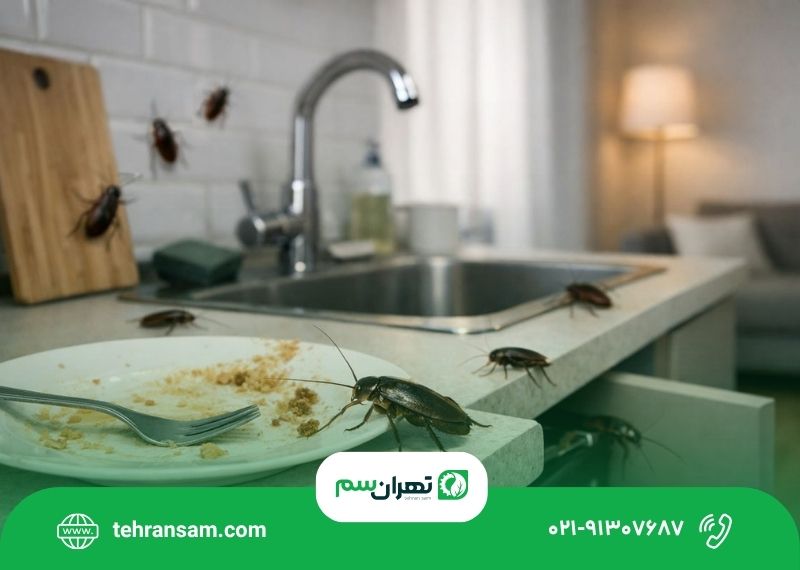 چرا آشپزخانه من سوسک دارد؟ ۸ عامل جذب سوسک به منزل